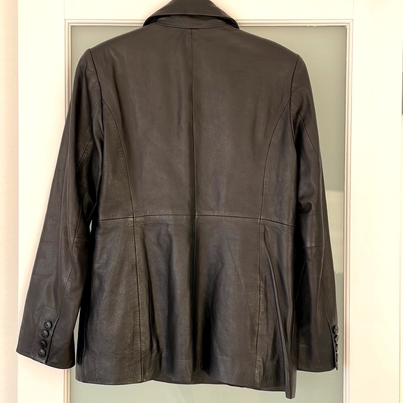 Reformation x VEDA Oversized Soft Leather Blazer – XL – Black - Picture 2 of 4